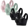 4 Pack Sports Bras for Women No Underwire Comfort Seamless Plus Size Bras Full Coverage High Support Wireless Bars view 1