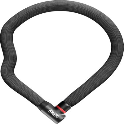 ABUS Chain Lock Goose Lock 4204K - Flexible, Rattle-Free Bicycle Lock Made of Hardened Steel - 4 mm Thick Steel Chain, 28 mm Overall diameterHe - 110 cm Long - with Key - Black