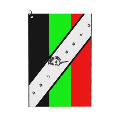 SIYTUAU Flag of Egbe OMO Yoruba Golf Towel 16 x 24 Inch Golf Towels for Golf Bags with Carabiner Clip Polyester Golf Towel Golf Accessories for Men Women