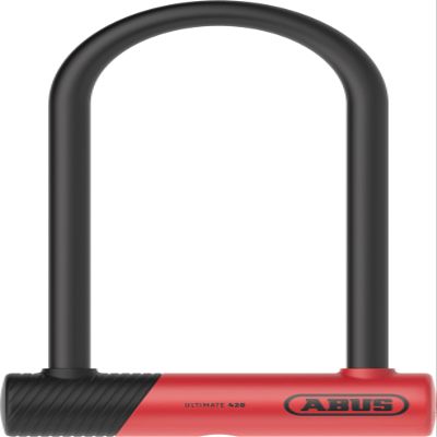 ABUS U-Lock Ultimate 420K with Lock Holder USH - Robust Bicycle Lock with Practical Holder for Transport - Bicycle Locker - Variant 150HB140 + Cobra 10/120 Steel Cable with Loops