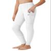 Willit Girls Horse Riding Pants Tights Kids Equestrian Breeches Knee-Patch Youth Schooling Tights Zipper Pockets White XL view 1