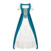 Renaissance Dress for Women Short Sleeve Medieval Victorian Dress Lace Up Irish Over Long Dresses Cosplay Retro Gown view 1
