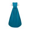 Renaissance Dress for Women Short Sleeve Medieval Victorian Dress Lace Up Irish Over Long Dresses Cosplay Retro Gown view 2