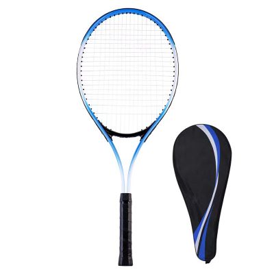 27 Inch Tennis Racket, Single Tennis Racquet Beginner Competition Training Set with Carry Bag for Adults Student Women Men with TStorage Bag (Blue)