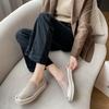 Women's Platform Sneakers Rhinestones Glitter Slip On Walking Sneakers Round Toe Comfort Flats Walking Loafers for Outdoor view 3