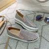 Women's Platform Sneakers Rhinestones Glitter Slip On Walking Sneakers Round Toe Comfort Flats Walking Loafers for Outdoor view 4