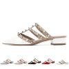 Women's Pointed Toe Studded Mules Backless Slip on Outdoor Shoes Chunky Low Heels Slip-On Pump Party Dress Low Heels Sandals view 1