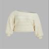 CIDER Oversized Sweaters for Women Geometric Knitted Long Sleeve Pullover Plus Size Sweaters for Women Jacquard Winter Beige Sweater view 3