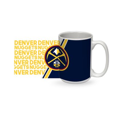 Rico Industries NBA Basketball Denver Nuggets 15 oz White Ceramic Coffee Mug