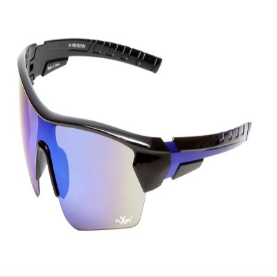Calabria Overhead Slam Black/Blue Mirror Pickleball Sunglasses for Women Pickleball Glasses for Men Racquetball Protective Eyewear Outdoor Sunglasses Men Sport Golf Volleyball Squash Cricket Glasses