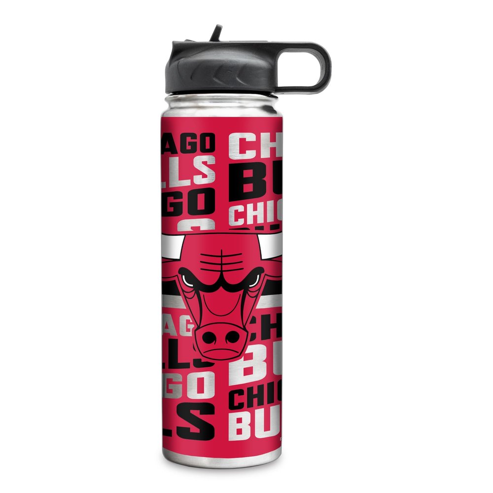 Rico Industries NBA Basketball Chicago Bulls 22oz Stainless Steel Tumbler with Lid - Great For Coffee, Tea, Water or Cocktails