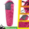 Mummy Sleeping Bag - Adult Cold Weather Sleeping Bag Rated to 25F - Waterproof with Drawstring Hood - Camping Equipment by Wakeman Outdoors (Pink) view 2
