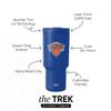 Simple Modern Officially Licensed NBA Knicks 30 oz Tumbler with Flip Lid and Straws | Insulated Cup Stainless Steel | Gifts for Men Women | Trek Collection | New York Knicks view 2