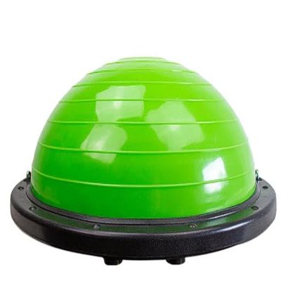 Balance Ball Trainer with Resistance Bands, Half Yoga Exercise Ball, Foot Pump, Stability Training, Strength Exercise Fitness, Home Gym Workout Equipment, Green