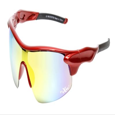 Calabria Rally Black/Red Mirror Pickleball Sunglasses for Women Polarized Pickleball Glasses for Men Racquetball Protective Eyewear Outdoor Sunglasses Men Sport Tennis Biking Squash Cricket Glasses