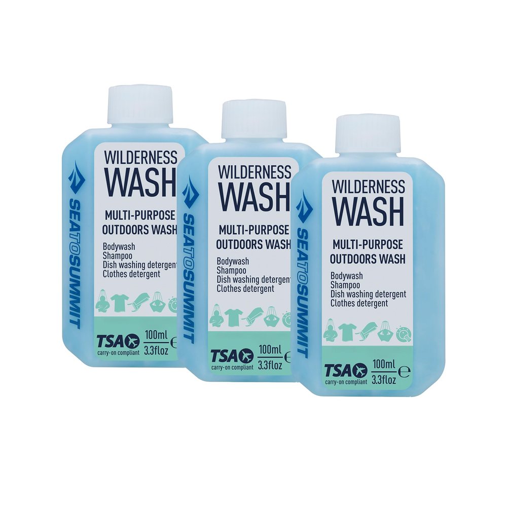 Sea to Summit Wilderness Wash Liquid Camp Soap, 3-Pack (3 X 100ml Bottles)
