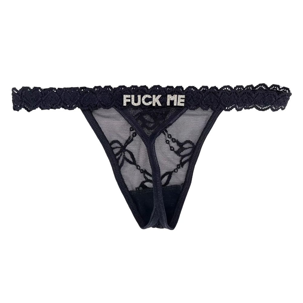 UIASKOWP Personalized Thong With Special Word Funny Custom Underwear Thong Low Rise Sexy G-String for Women