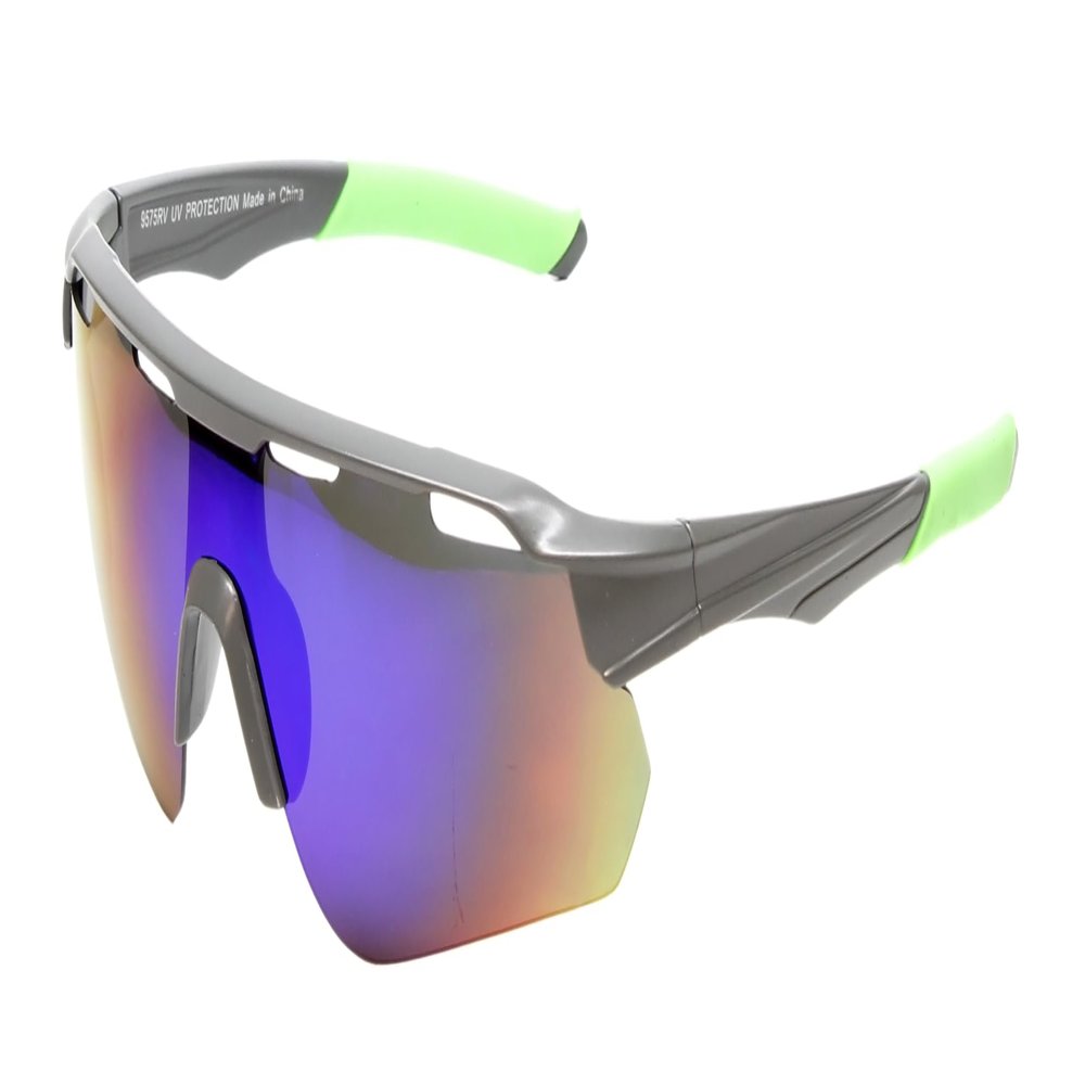 Calabria Double Bounce Grey/Green Mirror Pickleball Sunglasses for Women Polarized Pickleball Glasses for Men Racquetball Protective Eyewear Outdoor Sunglasses Men Sport Squash Tennis Cricket Glasses