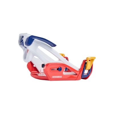 Burton Kids' Step On Grom Snowboard Bindings, White/Multi, M