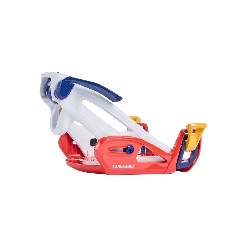 Burton Kids' Step On Grom Snowboard Bindings, White/Multi, M