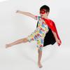 Bellabu Bear Kids Shorts Set for Boys & Girls, Matching Family Pajamas, Rayon from Bamboo (as1, age, 7_years, 8_years, Comic Hero) view 2