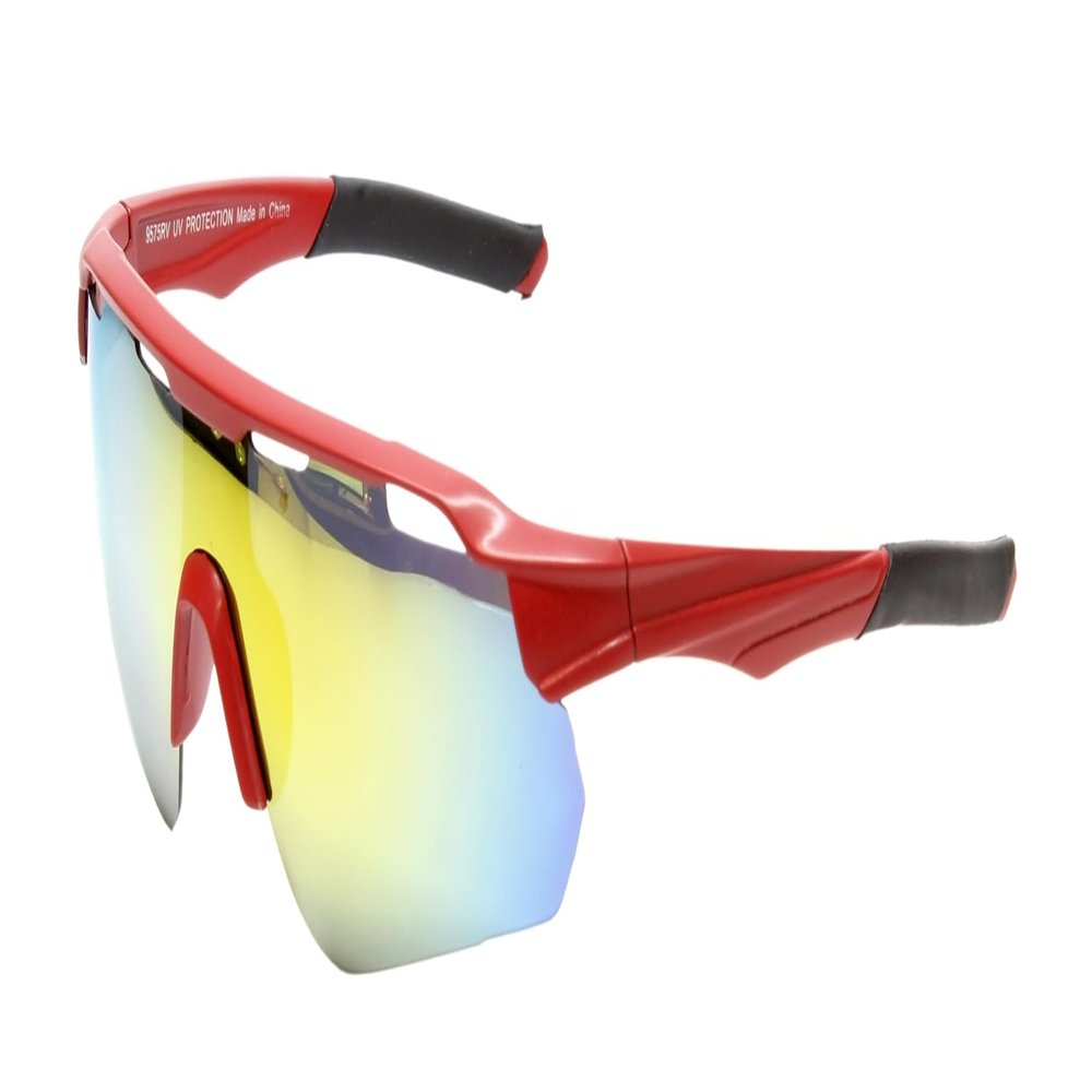 Calabria Double Bounce Black/Red Mirror Pickleball Sunglasses for Women Polarized Pickleball Glasses for Men Racquetball Protective Eyewear Outdoor Sunglasses Men Sport Squash Tennis Cricket Glasses