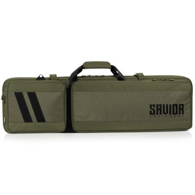 Savior Equipment Specialist Series LRP Long Range Precision Gun Bag Soft Case w/ 2 MOLLE Pouches, Scope Cover, Backpack & Shoulder Strap Included, 47 Inch Green