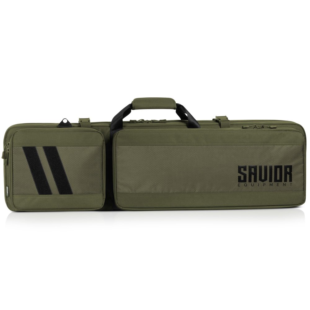 Savior Equipment Specialist Series LRP Long Range Precision Gun Bag Soft Case w/ 2 MOLLE Pouches, Scope Cover, Backpack & Shoulder Strap Included, 47 Inch Green