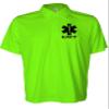 EMT Polo in Safety Green with Black/Reflective Design, Performance Polo w/Moisture Wicking Technology view 1