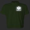 EMT Polo in Safety Green with Silver/Reflective Design, Performance Polo w/Moisture Wicking Technology view 3