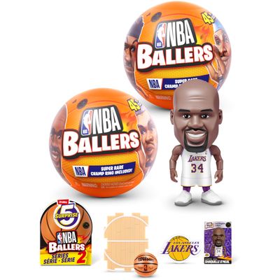 5 Surprise NBA Ballers Series 2 by ZURU, Licensed NBA Collectible, Surprise Unboxing Basketball Collectible Sports Toy for Boys, Ages 3 and up (2 Capsules)