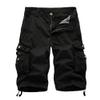 QOAAIE Mens Twill Cotton Cargo Shorts Multi Pocket Outdoor Casual Beach Shorts Relaxed Fit Workout Military Shorts (Black,30) view 1