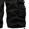 QOAAIE Mens Twill Cotton Cargo Shorts Multi Pocket Outdoor Casual Beach Shorts Relaxed Fit Workout Military Shorts (Black,30) view 2