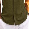 1/2/3 Pack Men's Linen Shirt Textured Shirts Casual Button Down Collar Tops Summer Beach Shirt Vacation Shirts (M,Dark Green 4) view 4