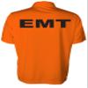EMT Polo in Safety Orange with Black/Reflective Design, Performance Polo w/Moisture Wicking Technology view 2