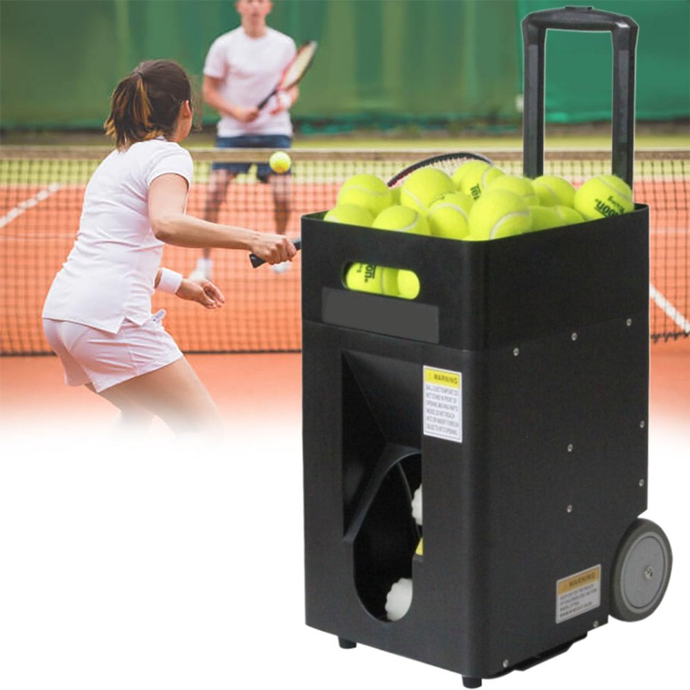 Portable Tennis Ball Machine, Automatic Tennis Ball Launcher, Pre-Programmed and Custom Drills, Complete Training Mode, for Tennis Training, Competitions, Teaching