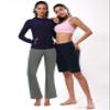 BUBBLELIME 29"/31"/33"/35" 4 Styles Women's Tummy Control Bootcut Yoga Pants - Side Pockets_Green XL-33 Inseam view 4