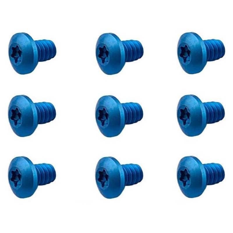 Echeson 9 Piece UN 5-40 Thread Titanium Torx Screw, Semi-circular Head Handle Patch Screw DIY Replacement Accessory(Blue)