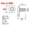 Echeson 9 Piece UN 5-40 Thread Titanium Torx Screw, Semi-circular Head Handle Patch Screw DIY Replacement Accessory(Blue) view 2