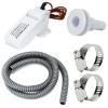 Bilge Pump Kit, Float Switch 12V 24V 32V Ignition Protected, 3/4 Inch Dia Bilge Plumbing Kit with 6 FT Premium Quality Kink-free Flexible PVC Hose, 2 Hose Clamps and Thru-Hull Fitting view 1