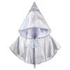 XGOPTS Halloween Metallic Shiny Cowl Hood Medieval Renaissance Hooded Cape Cosplay Cowl Short Cape with Hood for Women Men view 1