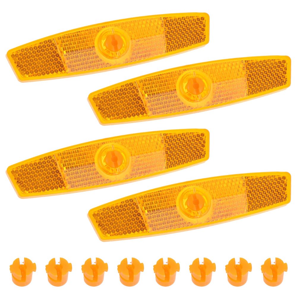 4 PCS Bicycle Wheel Spoke Reflectors Accessories, Bike Front and Rear Reflectors Mountain Bike Safety Warning Reflectors for Night Cycling, Handlebar, Seatpost Bike Front and Rear Reflectors