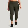 HeyNuts Workout Pro High Waisted Yoga Capris Leggings for Women, Tummy Control Compression Running 3/4 Cropped Pant 21'' Dark Olive XL(14) view 2