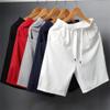 QOAAIE Athletic Running Shorts for Men Elastic Waist Straight Leg Shorts with Pockets Casual Summer Beach Shorts (White,Medium) view 4