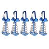 Herringbone Deck Anchor Nails, Pack of 5, Herringbone Tent Nails, Large Deckboards, Camping Tent Fixing Stakes with Carabiner Hook, Deck Lashing Strap, Aluminum Alloy view 1