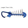 Herringbone Deck Anchor Nails, Pack of 5, Herringbone Tent Nails, Large Deckboards, Camping Tent Fixing Stakes with Carabiner Hook, Deck Lashing Strap, Aluminum Alloy view 3