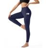 High Waisted Leggings for Women with Pockets - Tummy Control Yoga Pants for Workout Running Athletic No See Through Navy Blue view 1