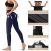 High Waisted Leggings for Women with Pockets - Tummy Control Yoga Pants for Workout Running Athletic No See Through Navy Blue view 4