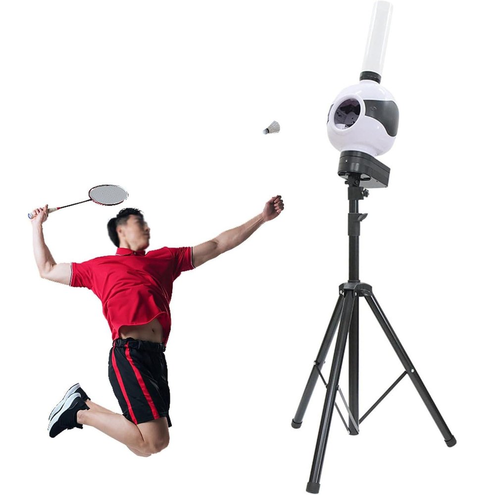 YMAOMAO Badminton Machine, Automatic Shuttlecock Launcher Badminton Robot Shooting Machine Badminton Training Machine Automatic Badminton Pitching Machine for Indoor & Outdoor Training