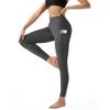 High Waisted Leggings for Women with Pockets - Tummy Control Yoga Pants for Workout Running Athletic No See Through Dark Grey view 1